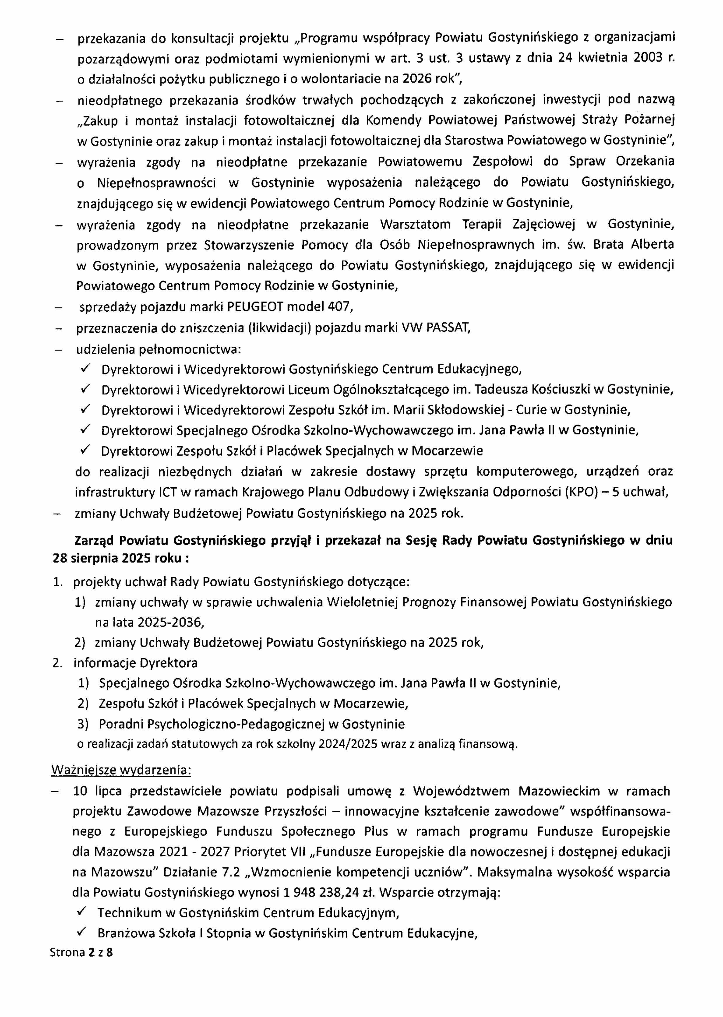 Sprawozdanie Starosty Gostyniskiego 1 obrazy 1