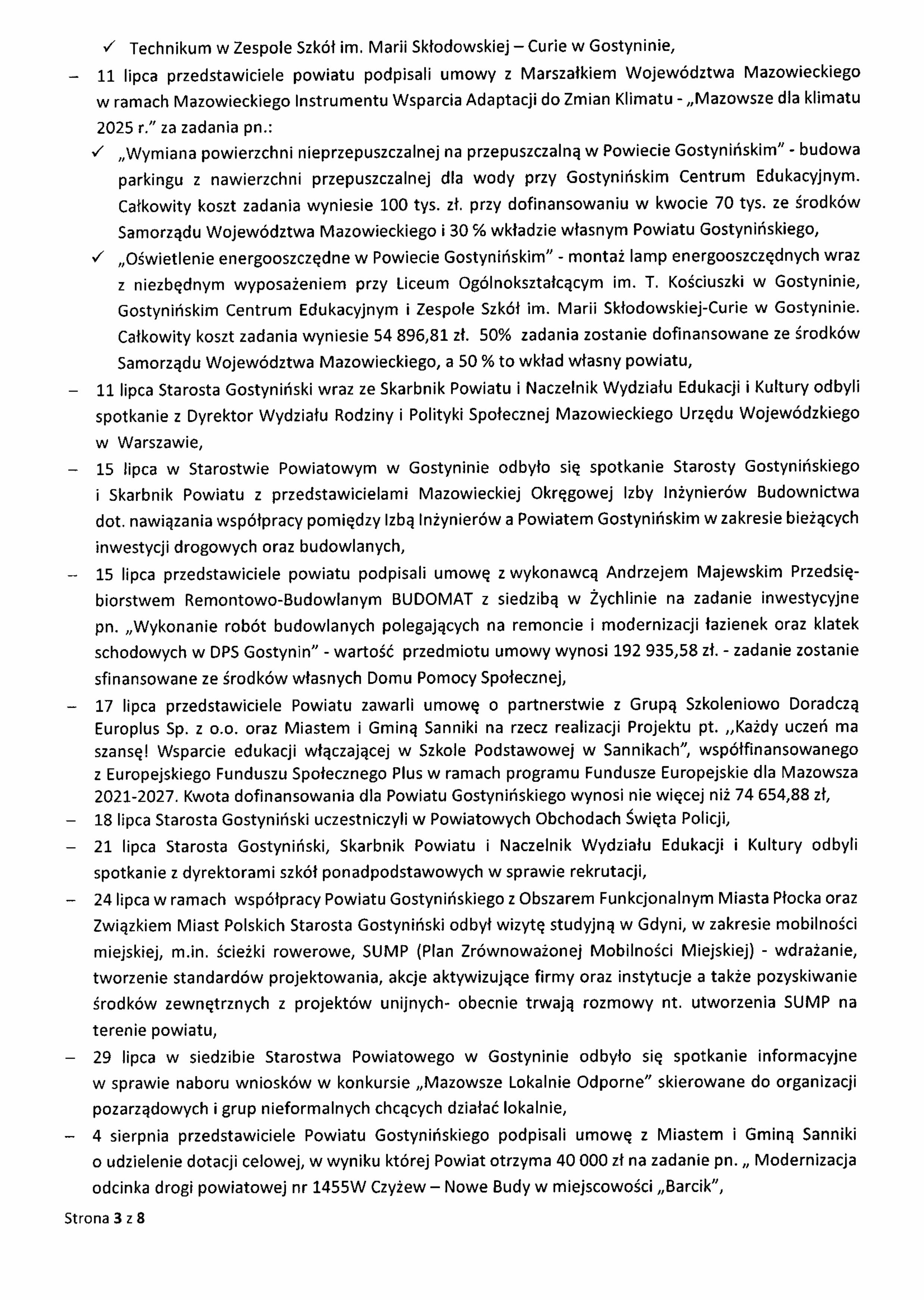 Sprawozdanie Starosty Gostyniskiego 1 obrazy 2