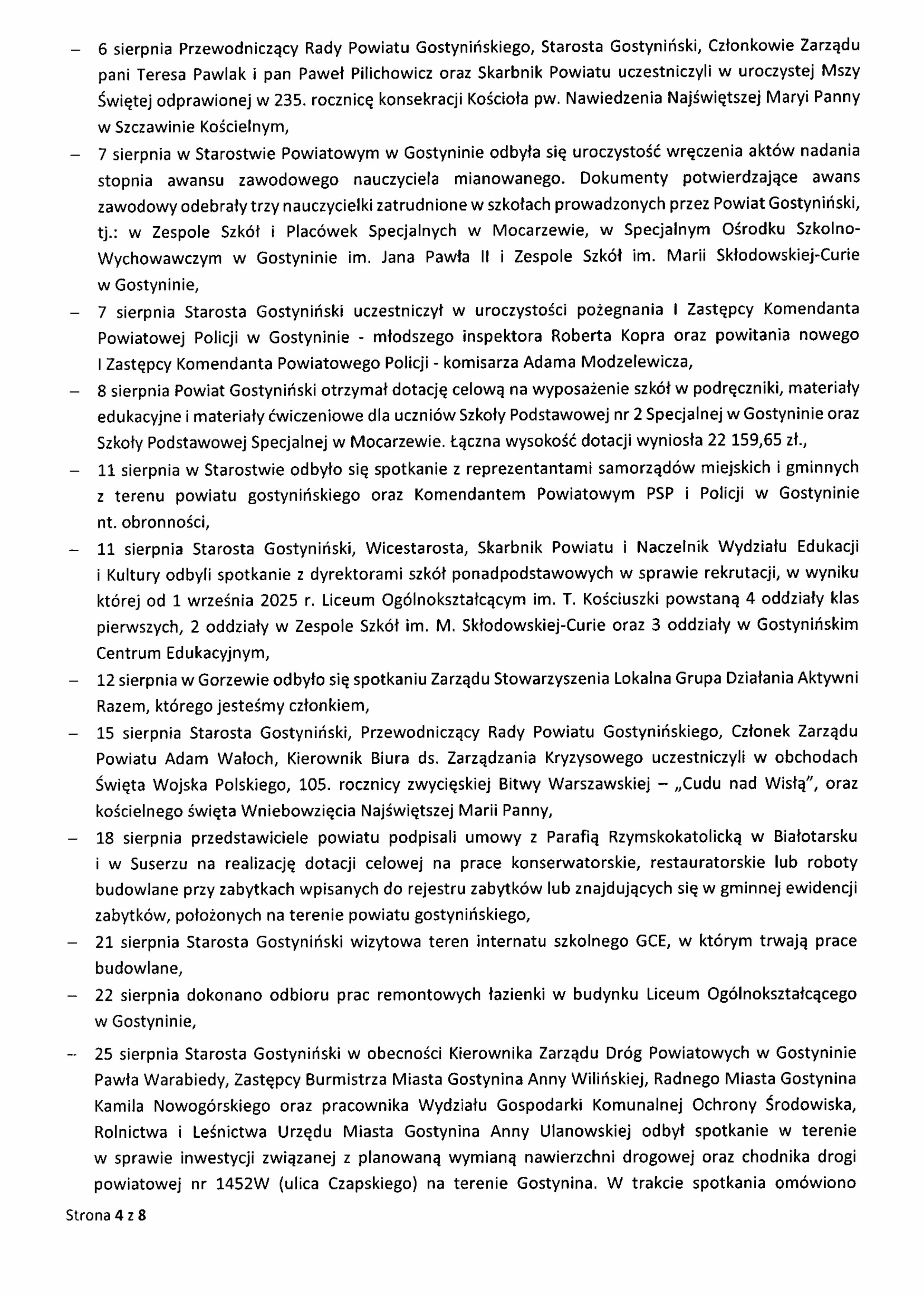 Sprawozdanie Starosty Gostyniskiego 1 obrazy 3